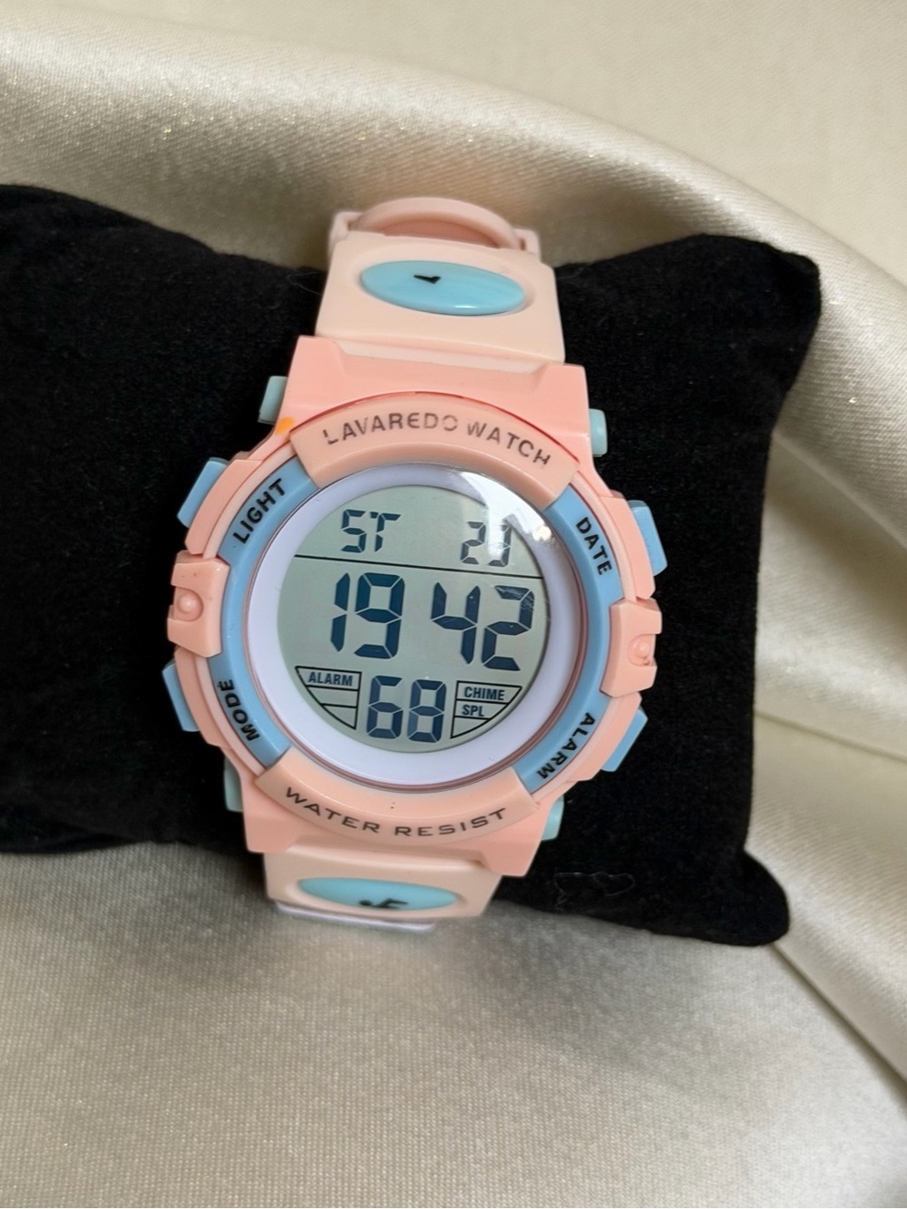 Lavaredo Pink and Light Blue Kids Digital Swim Watch